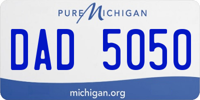 MI license plate DAD5050