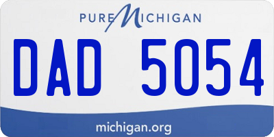 MI license plate DAD5054
