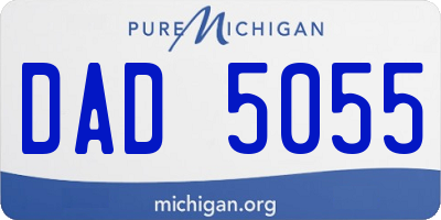 MI license plate DAD5055