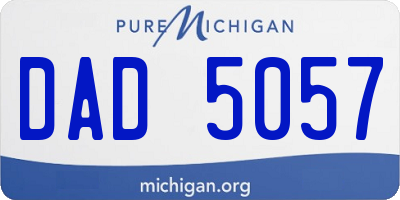 MI license plate DAD5057