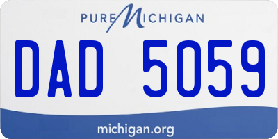 MI license plate DAD5059