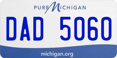 MI license plate DAD5060