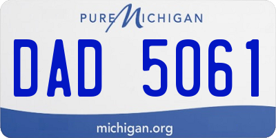 MI license plate DAD5061