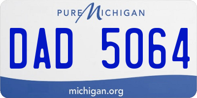 MI license plate DAD5064