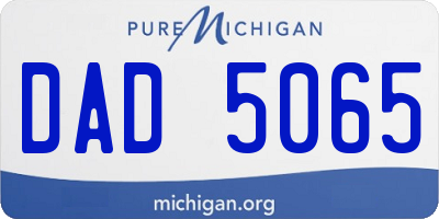 MI license plate DAD5065
