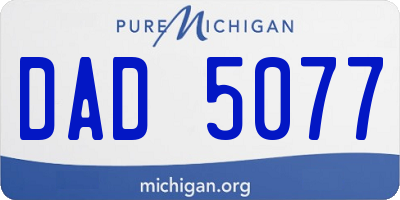 MI license plate DAD5077