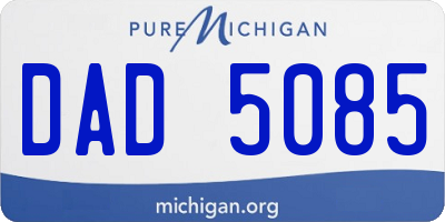 MI license plate DAD5085