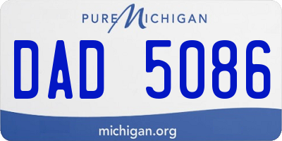 MI license plate DAD5086