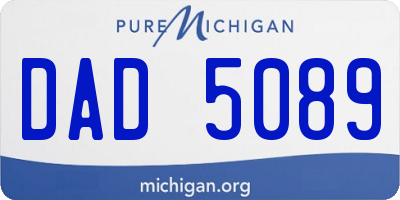 MI license plate DAD5089