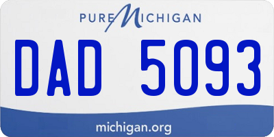 MI license plate DAD5093
