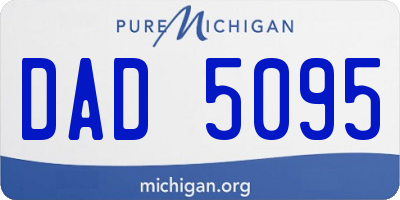 MI license plate DAD5095