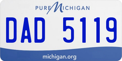MI license plate DAD5119
