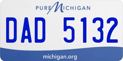 MI license plate DAD5132