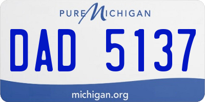 MI license plate DAD5137