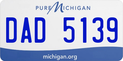 MI license plate DAD5139
