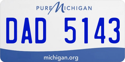 MI license plate DAD5143