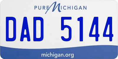 MI license plate DAD5144
