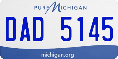 MI license plate DAD5145