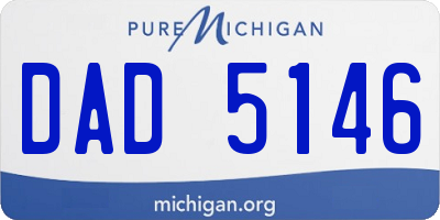 MI license plate DAD5146