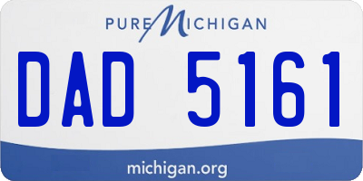 MI license plate DAD5161