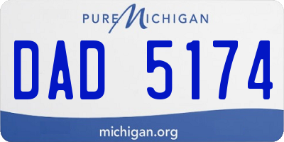 MI license plate DAD5174