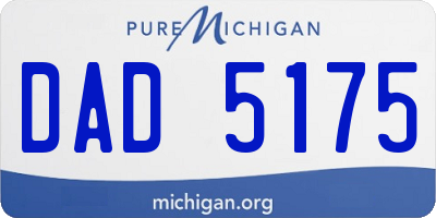 MI license plate DAD5175