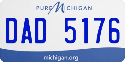 MI license plate DAD5176