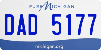 MI license plate DAD5177