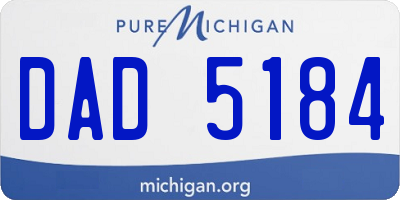 MI license plate DAD5184