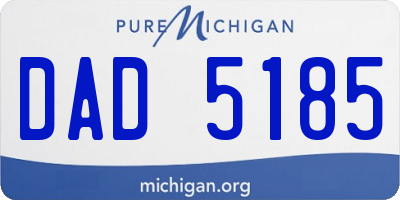 MI license plate DAD5185
