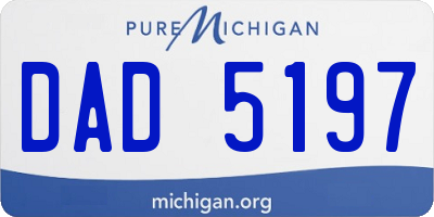 MI license plate DAD5197