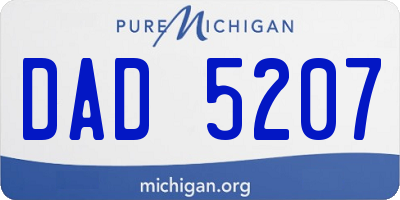MI license plate DAD5207