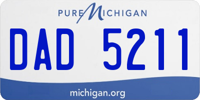 MI license plate DAD5211
