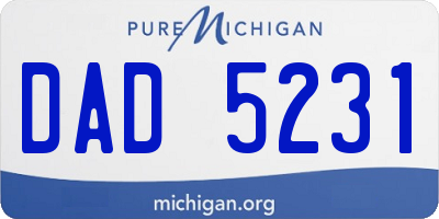 MI license plate DAD5231