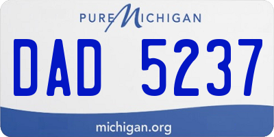 MI license plate DAD5237