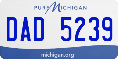 MI license plate DAD5239
