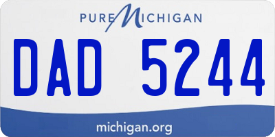 MI license plate DAD5244