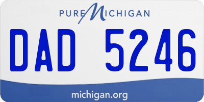 MI license plate DAD5246
