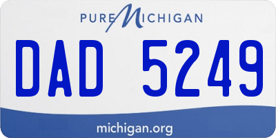 MI license plate DAD5249