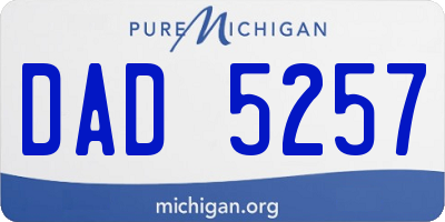 MI license plate DAD5257