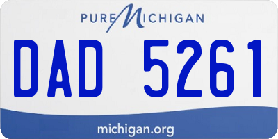MI license plate DAD5261