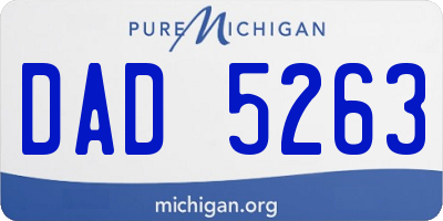 MI license plate DAD5263