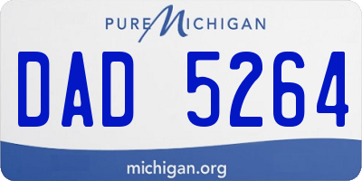 MI license plate DAD5264