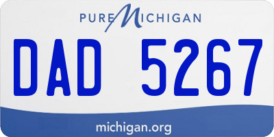 MI license plate DAD5267