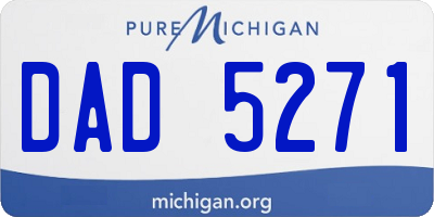 MI license plate DAD5271
