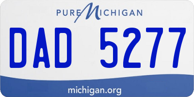 MI license plate DAD5277
