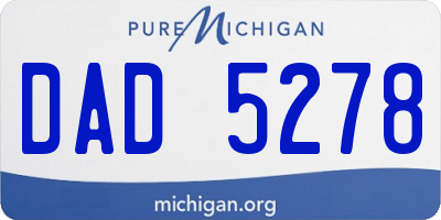 MI license plate DAD5278