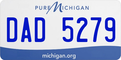 MI license plate DAD5279