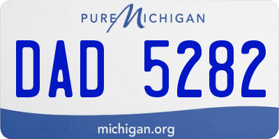 MI license plate DAD5282