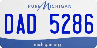 MI license plate DAD5286